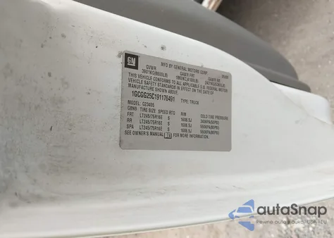 2009 Chevrolet Express 2500 Work Van из США, поврежденный, VIN 1GCGG25C191176491